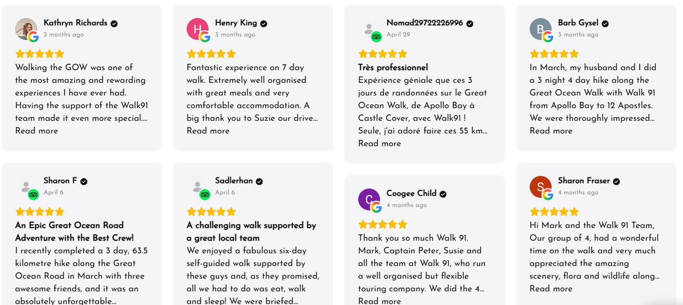 Walk91 Great Ocean Walk reviews
